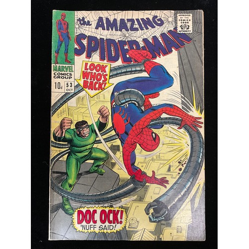 1255 - Amazing Spider-Man #53-54 (1967) John Romita Snr artwork, Silver Age Marvel Comics. (2).