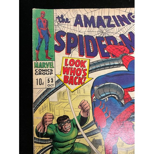 1255 - Amazing Spider-Man #53-54 (1967) John Romita Snr artwork, Silver Age Marvel Comics. (2).