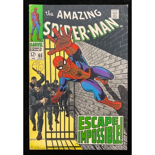 1260 - Amazing Spider-Man #65-68 (1968) John Romita Snr cover art. Silver Age Marvel Comics. (3)