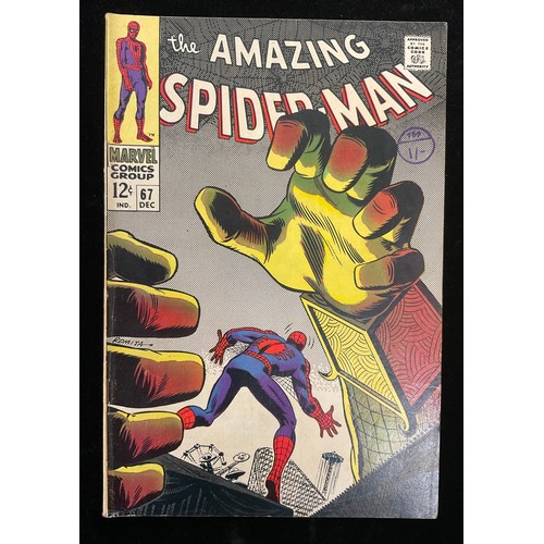 1260 - Amazing Spider-Man #65-68 (1968) John Romita Snr cover art. Silver Age Marvel Comics. (3)