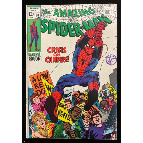 1261 - Amazing Spider-Man #68-70 (1969) 1st appearance of Vanessa Fisk. Silver Age Marvel Comics. (3)