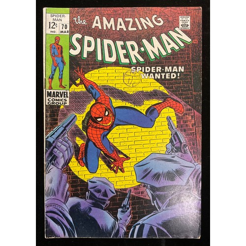 1261 - Amazing Spider-Man #68-70 (1969) 1st appearance of Vanessa Fisk. Silver Age Marvel Comics. (3)