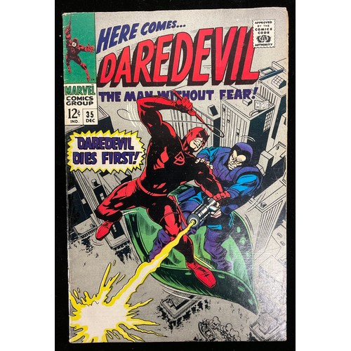 1180 - Daredevil #32-35 (1967) U.S. cent copies and UK price variants, Silver Age Marvel Comics. (4)