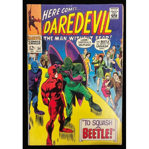 1180 - Daredevil #32-35 (1967) U.S. cent copies and UK price variants, Silver Age Marvel Comics. (4)