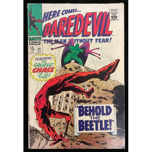 1180 - Daredevil #32-35 (1967) U.S. cent copies and UK price variants, Silver Age Marvel Comics. (4)