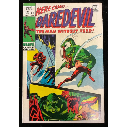 1184 - Daredevil #49 - 54 (1969) 1st appearance of Starr Sacon and 2nd Mister Fear, 12cent copies. Silver A... 