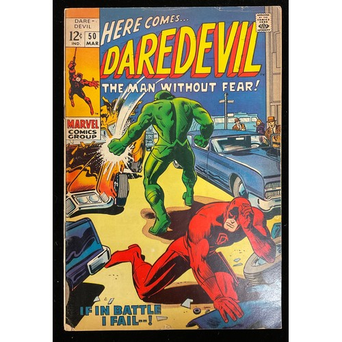 1184 - Daredevil #49 - 54 (1969) 1st appearance of Starr Sacon and 2nd Mister Fear, 12cent copies. Silver A... 