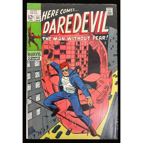 1184 - Daredevil #49 - 54 (1969) 1st appearance of Starr Sacon and 2nd Mister Fear, 12cent copies. Silver A... 