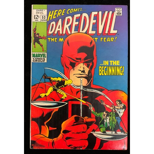 1184 - Daredevil #49 - 54 (1969) 1st appearance of Starr Sacon and 2nd Mister Fear, 12cent copies. Silver A... 