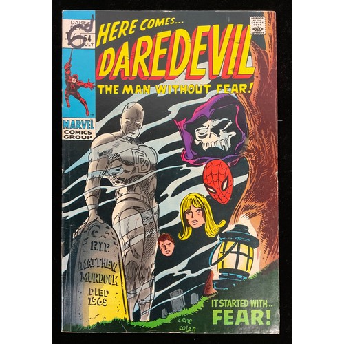 1184 - Daredevil #49 - 54 (1969) 1st appearance of Starr Sacon and 2nd Mister Fear, 12cent copies. Silver A... 