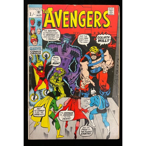 1200 - Avengers #90, 91, 94, 96, 98, 99. (1971-72) Neal Adams artwork, Bronze Age Marvel Comics (6).