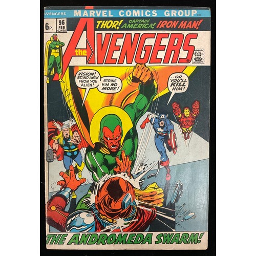 1200 - Avengers #90, 91, 94, 96, 98, 99. (1971-72) Neal Adams artwork, Bronze Age Marvel Comics (6).