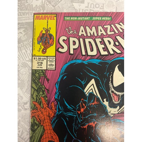 1335 - Amazing Spider-Man #316 (1989) 1st cover appearance of Venom, classic cover art by Todd Mcfarlane, k... 