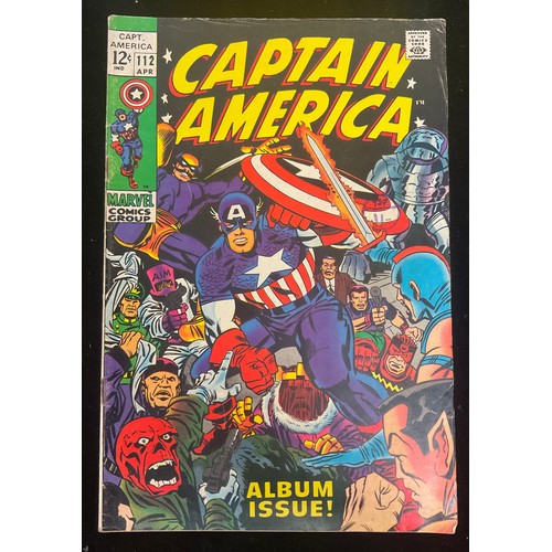 1337 - Captain America #112, #114 (1969) Written by Stan Lee, John Romita Snr artwork. Silver age Marvel Co... 