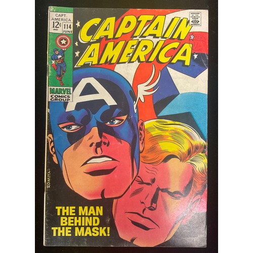 1337 - Captain America #112, #114 (1969) Written by Stan Lee, John Romita Snr artwork. Silver age Marvel Co... 