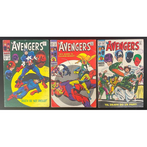 1338 - Avengers #56, 59, 60 (1968-69) includes 1st appearance of Yellowjacket and marriage of Yellowjacket ... 