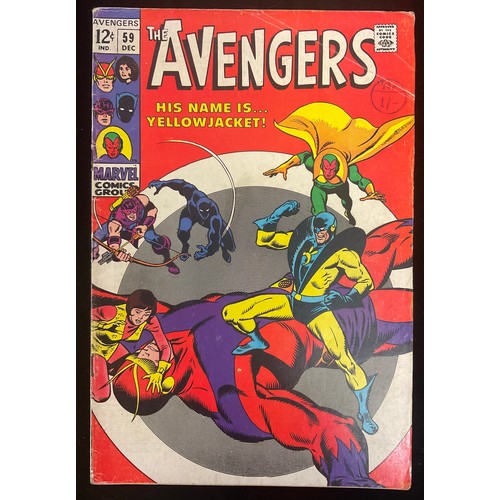 1338 - Avengers #56, 59, 60 (1968-69) includes 1st appearance of Yellowjacket and marriage of Yellowjacket ... 