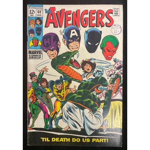 1338 - Avengers #56, 59, 60 (1968-69) includes 1st appearance of Yellowjacket and marriage of Yellowjacket ... 