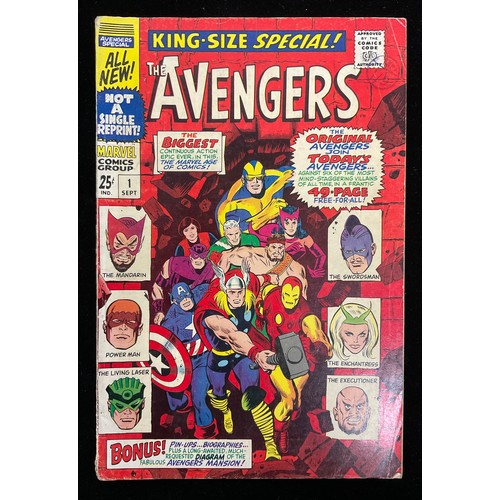 1341 - Giant-size Avengers #1 and King-size Avengers #1-2 (1967-1974) silver age Marvel comics.