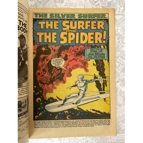 1363 - Silver surfer #14 (1970) Spider-Man vs Silver surfer, written by Stan Lee, art by John Buscema, Silv... 