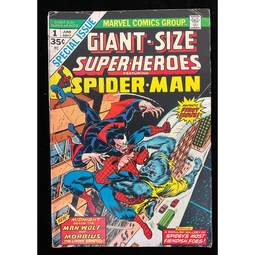 1345 - Giant-size Spider-Man #1-4, Giant-Size Super-heroes #1 (1974-75) Bronze Age Marvel comics (6)