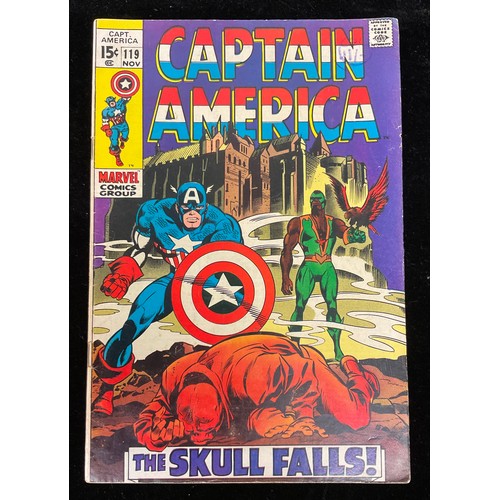 1151 - Captain America #116, #118, #119 (1969) 2nd and 3rd appearance of The Falcon. Key silver age Marvel ... 