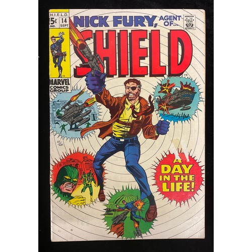 1333 - Nick Fury, Agent of S.H.I.E.L.D #10-17 (1969-71) 1st appearances of Super-Patriot and Bull’s Eye, Si... 