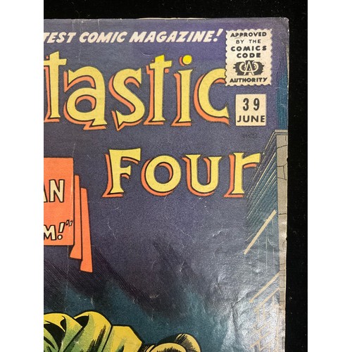 1161 - Fantastic Four #39, #44 (1965), Doctor Doom cover art, 1st appearance of Gorgon. Silver age Marvel c... 