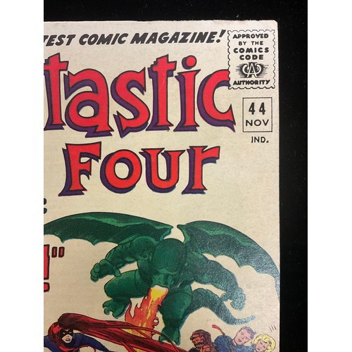 1161 - Fantastic Four #39, #44 (1965), Doctor Doom cover art, 1st appearance of Gorgon. Silver age Marvel c... 