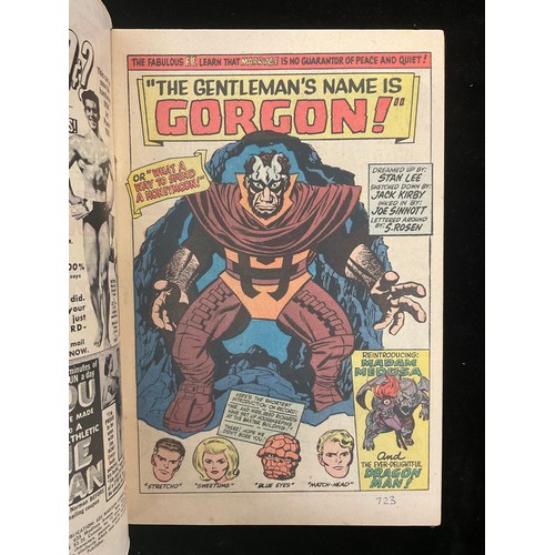 1161 - Fantastic Four #39, #44 (1965), Doctor Doom cover art, 1st appearance of Gorgon. Silver age Marvel c... 