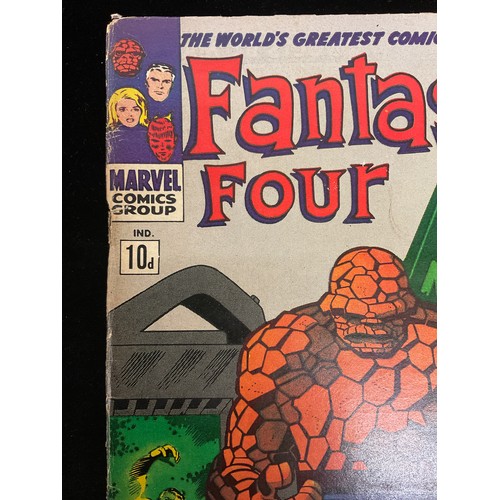 1162 - Fantastic Four #51, #58 (1966) Classic Thing storyline, Doctor Doom cover art. Silver age Marvel Com... 