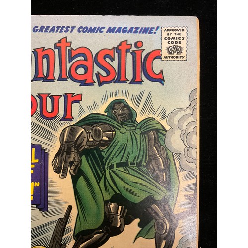 1162 - Fantastic Four #51, #58 (1966) Classic Thing storyline, Doctor Doom cover art. Silver age Marvel Com... 