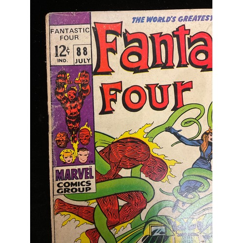 1163 - Fantastic Four #60, #69, #88, #90 (1967-69) Silver age Marvel comics. (4)