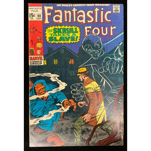 1163 - Fantastic Four #60, #69, #88, #90 (1967-69) Silver age Marvel comics. (4)