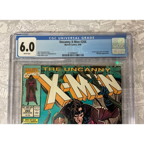 1312 - Uncanny X-Men #266 (1990) CGC Graded 6.0, 1st full appearance of Gambit, Key Modern age Marvel comic... 