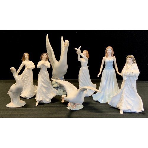 12 - Royal Doulton figures including 'Loving Thoughts', HN3948; 'Thinking of you' ,HN3124; 'Forget me not... 