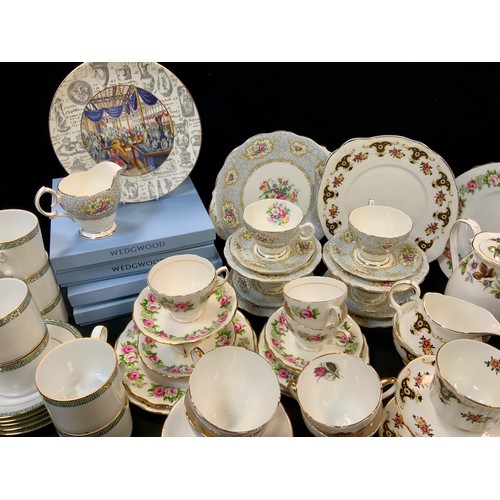 151 - Mid century tea sets including; five Noritake tea cups and saucers, a Coalclough tea set for four in... 