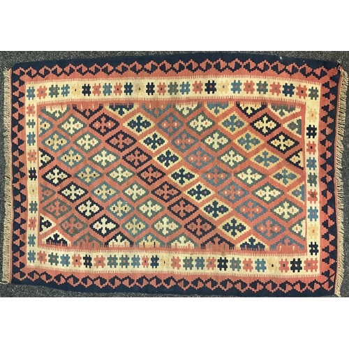 190 - A South west Persian Qashga’i Kilim rug, 116cm x 85cm.