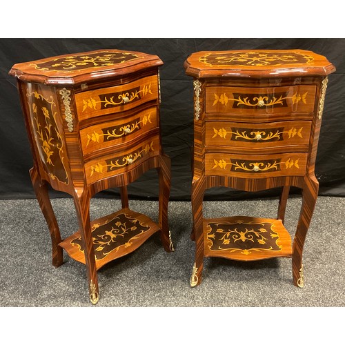 192 - A pair of reproduction Louis XVI style side cabinets, 79cm high x 45cm wide x 35cm deep, (2).