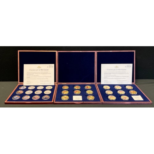 211 - Coins & Tokens - Windsor Mint, limited  edition cased sets, set of twelve, British Military Aircraft... 