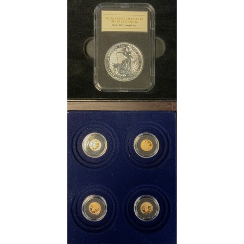 236 - Medals: a limited edition set of four 'Year of the Three Kings' .585 14ct gold medals/tokens, 0.5g e... 