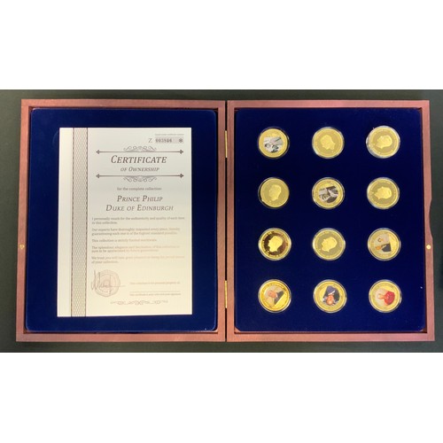 237 - Coins & Tokens - Windsor Mint, Kings & Queens of England, 13 piece set, 556/5000;  Prince Philip, Du... 