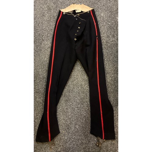 150A - British Military Uniform, Royal Engineers Officers red Dress Jacket (Colonels Rank), black and red s... 