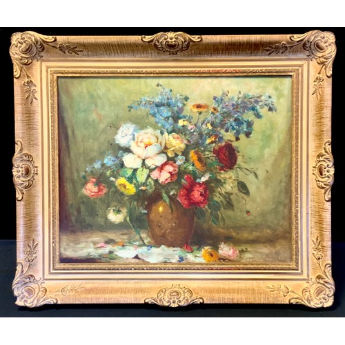 217 - Sza** (mid-20th century)
Still Life, Flowers in a Vase
signed, oil on canvas, 39.5cm x 49cm