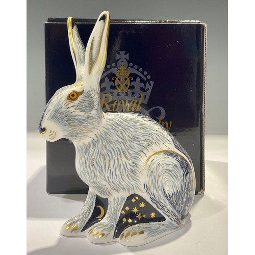 62 - A Royal Crown Derby paperweight, Starlight Hare, exclusive to the Royal Crown Derby Collectors Guild... 