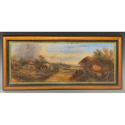 84 - English School (late 19th century)
Gypsy Encampment
oil on canvas, 24cm x 65cm