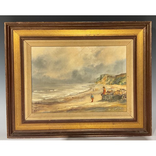 274 - Maureen J Horton  
Sun, Wind and Sand at Runtor  
signed, oil on canvas, 23.5cm x 33cm