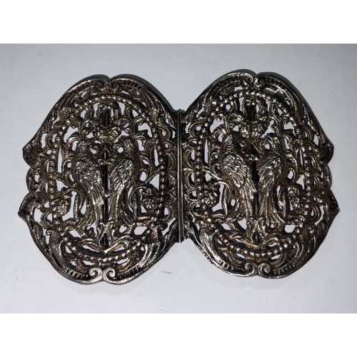 434 - A silver nurses buckle, hallmarked, 63.5g