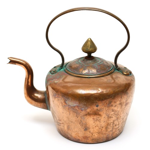 462 - Metalware - a Victorian copper kettle, 34cm high