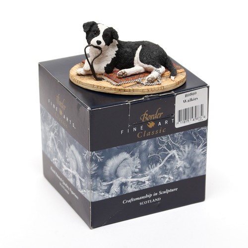 502 - A Border Fine Arts Classic hand painted figurine, B0860 Walkies, modelled as a Border Collie Dog, bo... 